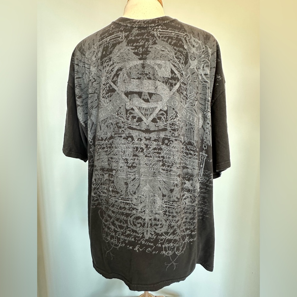 DC Comics Vintage Superman Man of Steel black tshirt Size XLarge